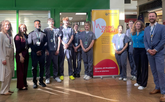  Students and staff at the Young@Heart clinic in Newcastle’s Grainger Market